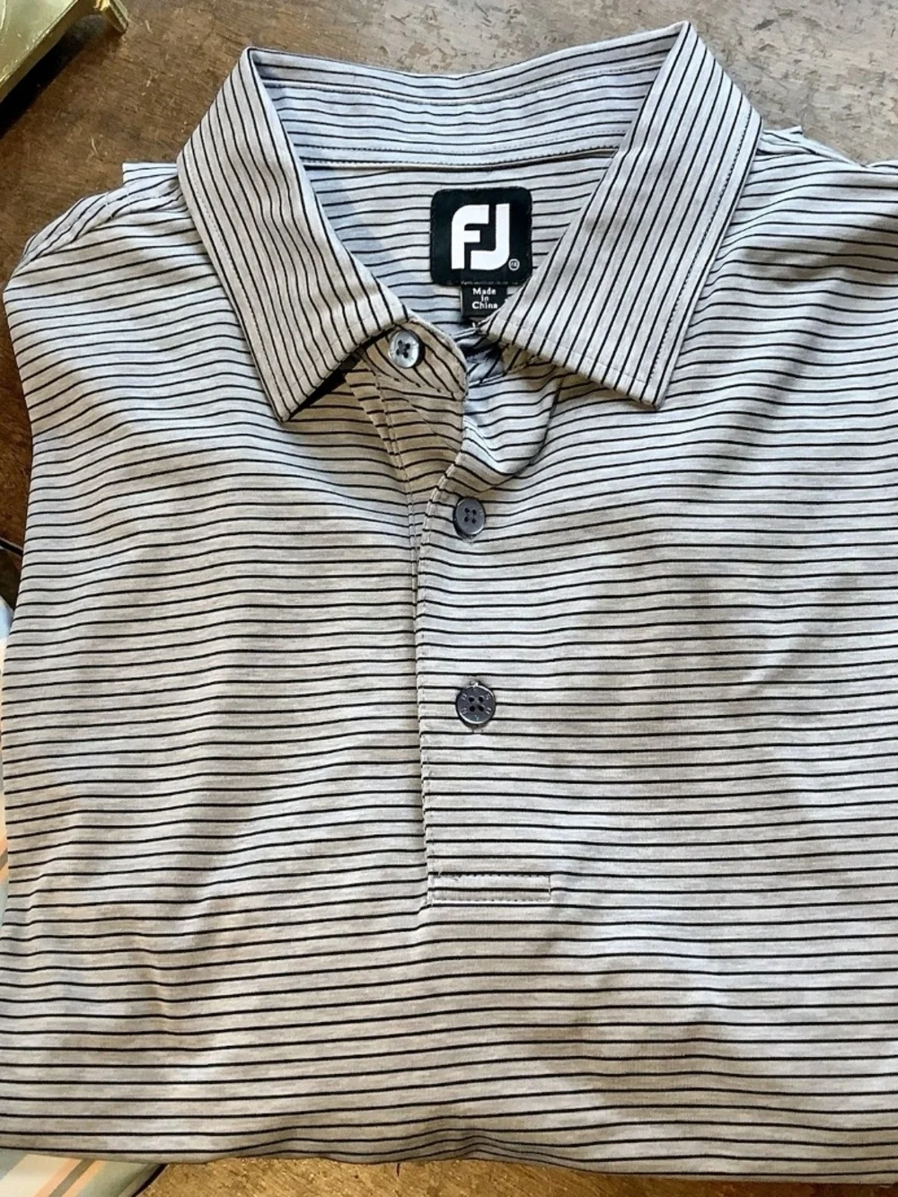 Pair of FootJoy Stripped Collared Golf Polo Shirts Men’s XL EUC - Picture 6 of 6